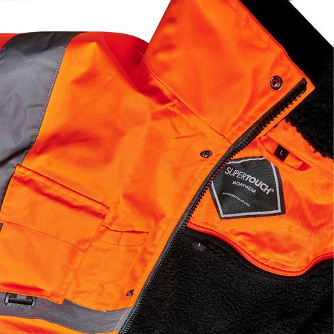 Supertouch Hi Vis Orange Breathable 2 in 1 Bomber Jacket - I Want Workwear