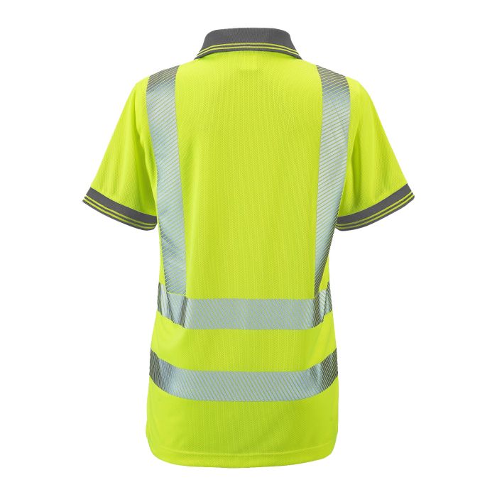 Ladies Hi Vis Yellow Savannah Bird Eye Polo - I Want Workwear