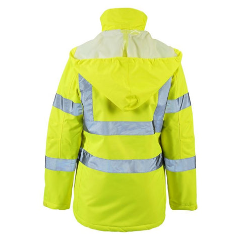 Ladies Hi Vis Yellow Kamela Padded Jacket - I Want Workwear