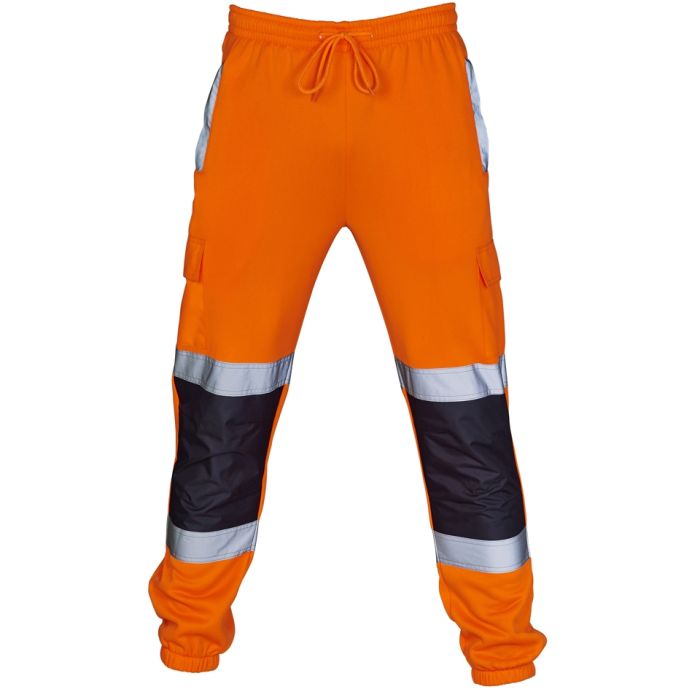 Supertouch Hi Vis Orange 2 Tone Jogging Bottoms - I Want Workwear