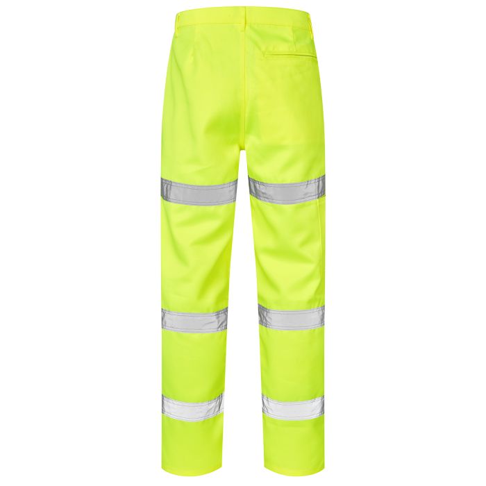 Supertouch Hi Vis Orange/Yellow 3 Band Polycotton Trousers - I Want Workwear