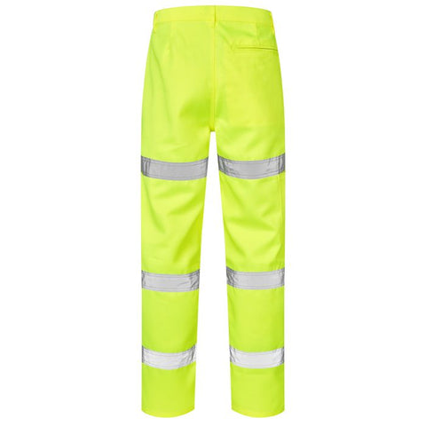 Supertouch Hi Vis Orange/Yellow 3 Band Polycotton Trousers - I Want Workwear