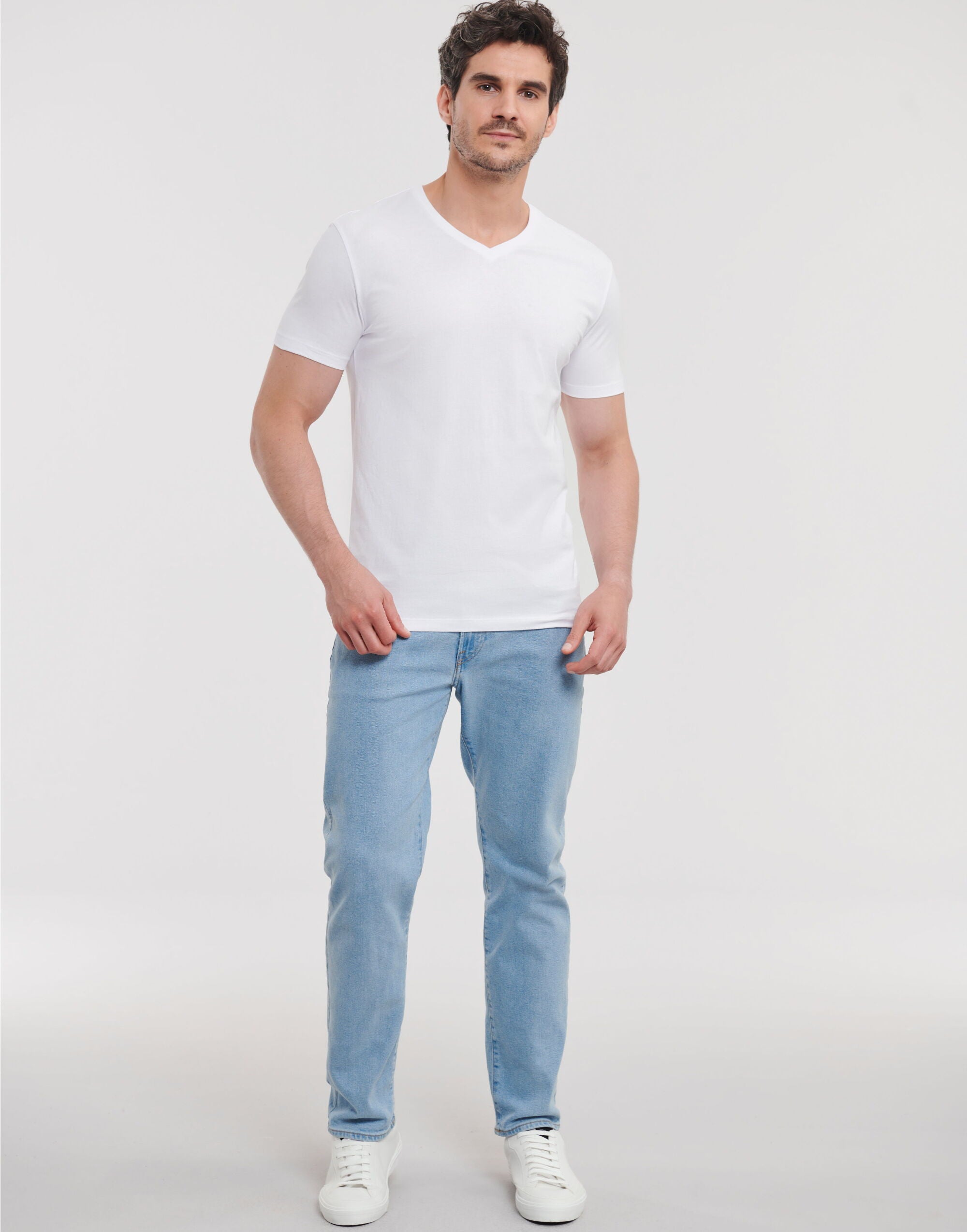 Russell Mens Pure Organic V-Neck T