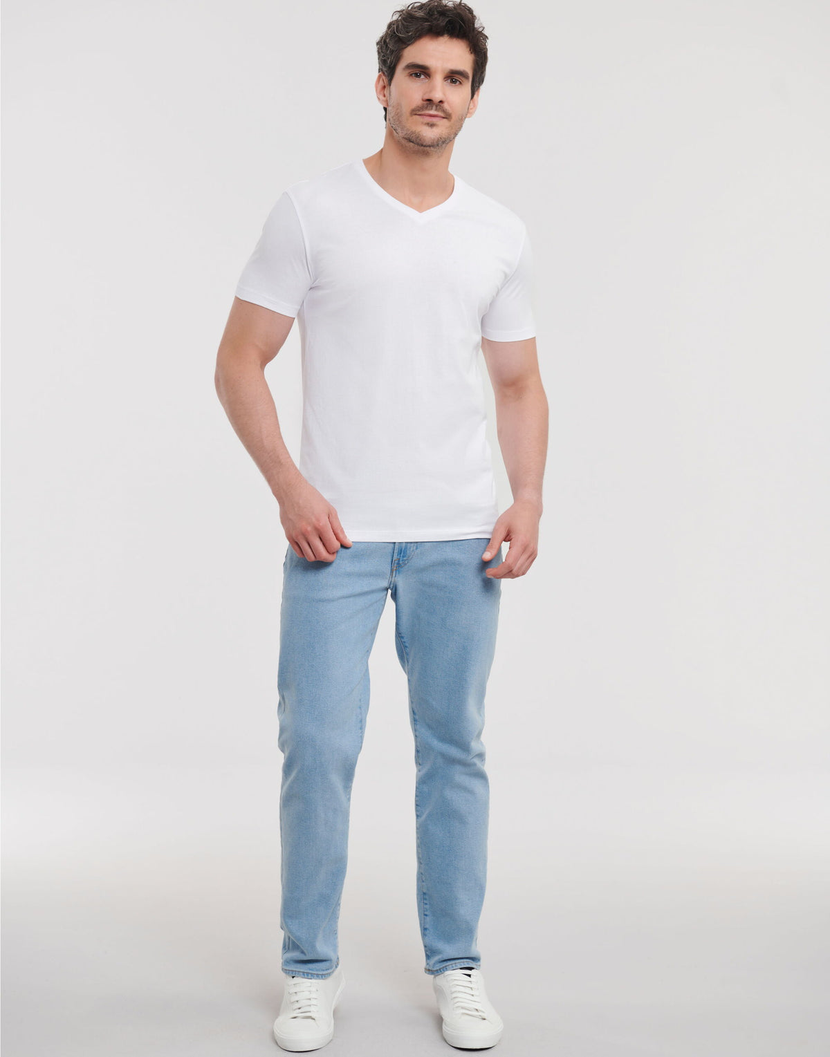 Russell Mens Pure Organic V-Neck T