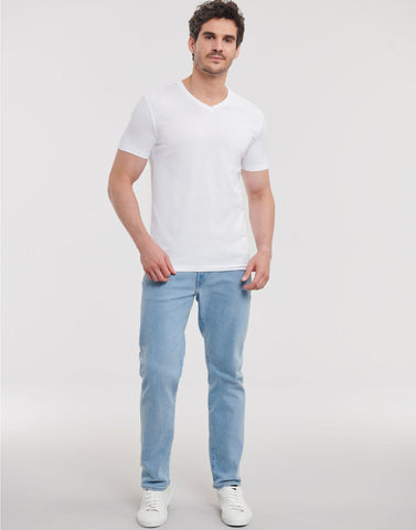 Russell Mens Pure Organic V-Neck T