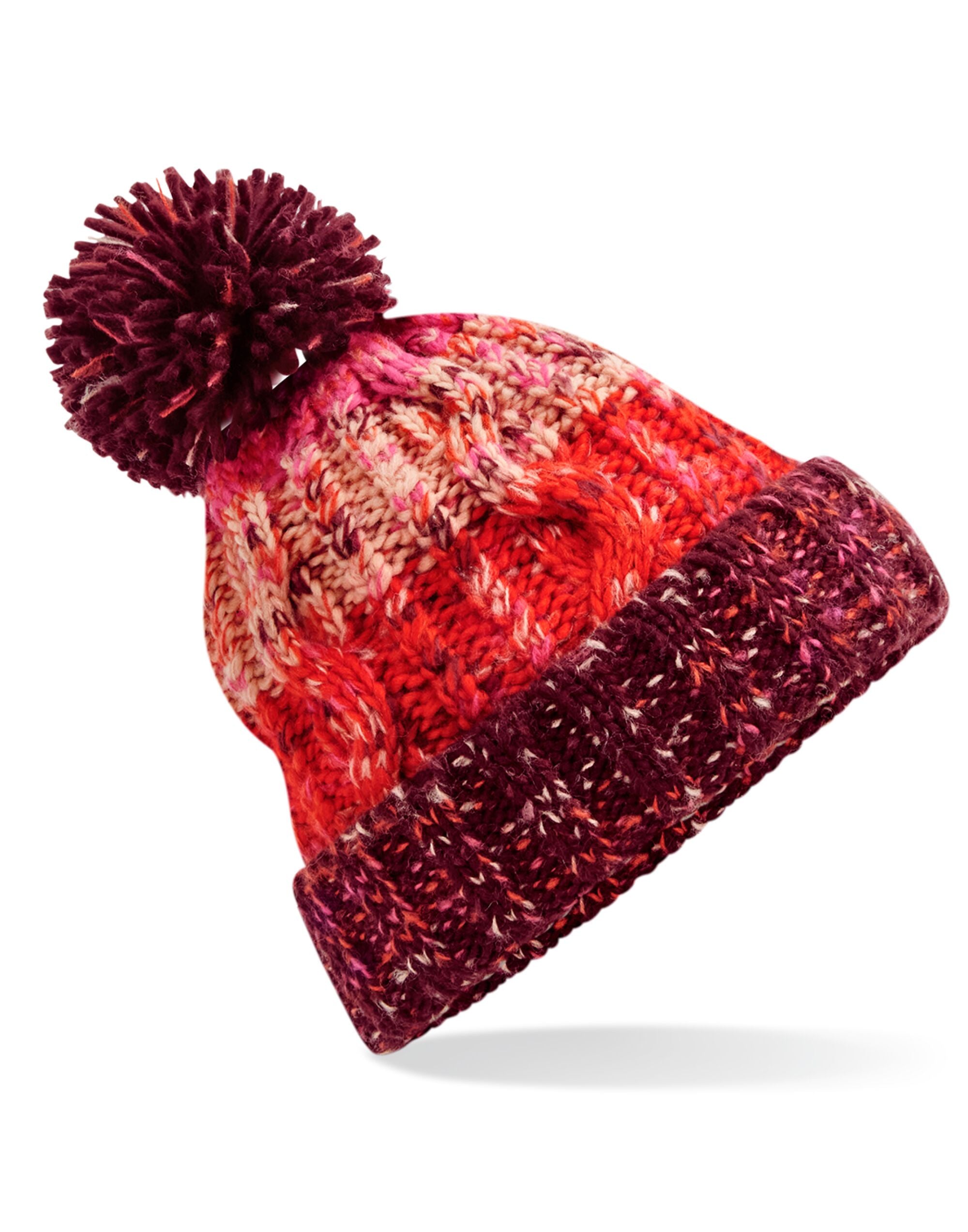 Beechfield Corkscrew Pom Pom Beanie