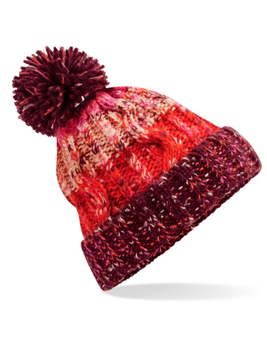 Beechfield Corkscrew Pom Pom Beanie