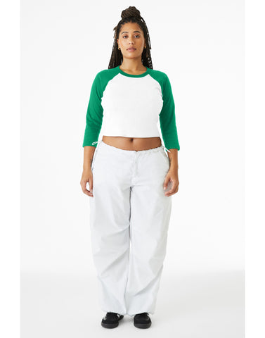 Bella Women's Micro Rib 3/4 Raglan Tee
