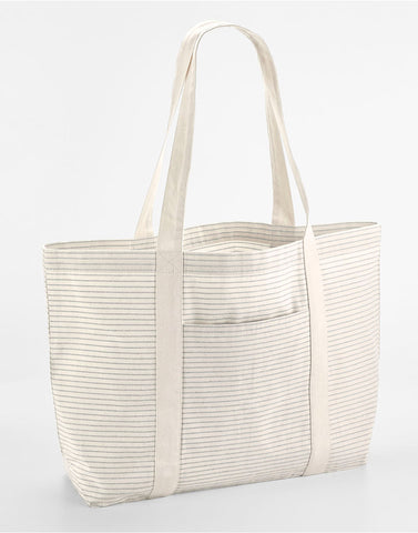 Westford Mill Striped Org Cotton Shopper