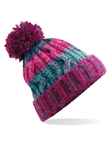 Beechfield Corkscrew Pom Pom Beanie