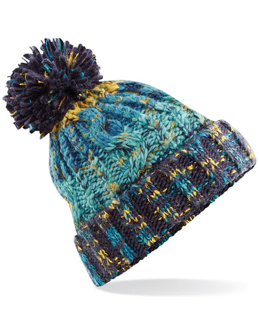 Beechfield Corkscrew Pom Pom Beanie