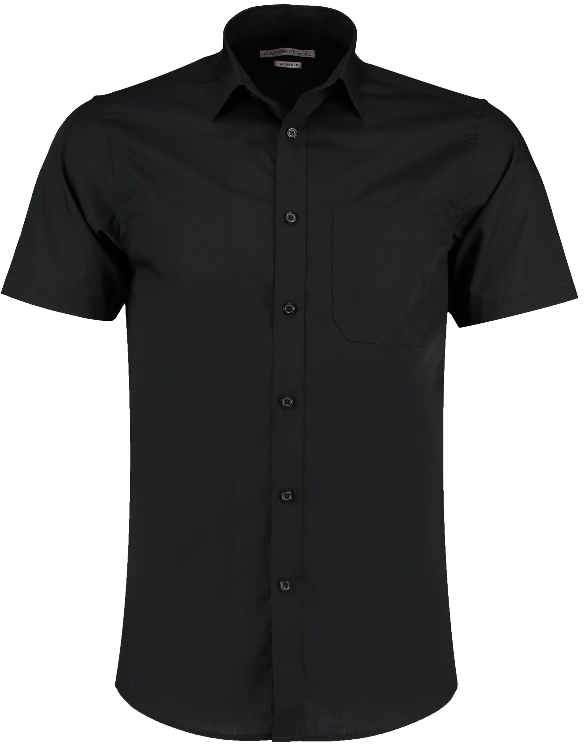 Kustom Kit Mens SS Tailored Poplin Shirt