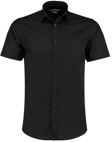 Kustom Kit Mens SS Tailored Poplin Shirt