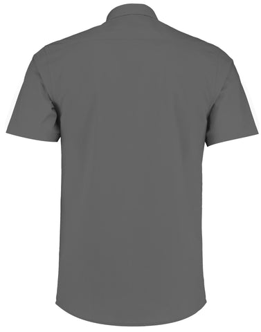 Kustom Kit Mens SS Tailored Poplin Shirt