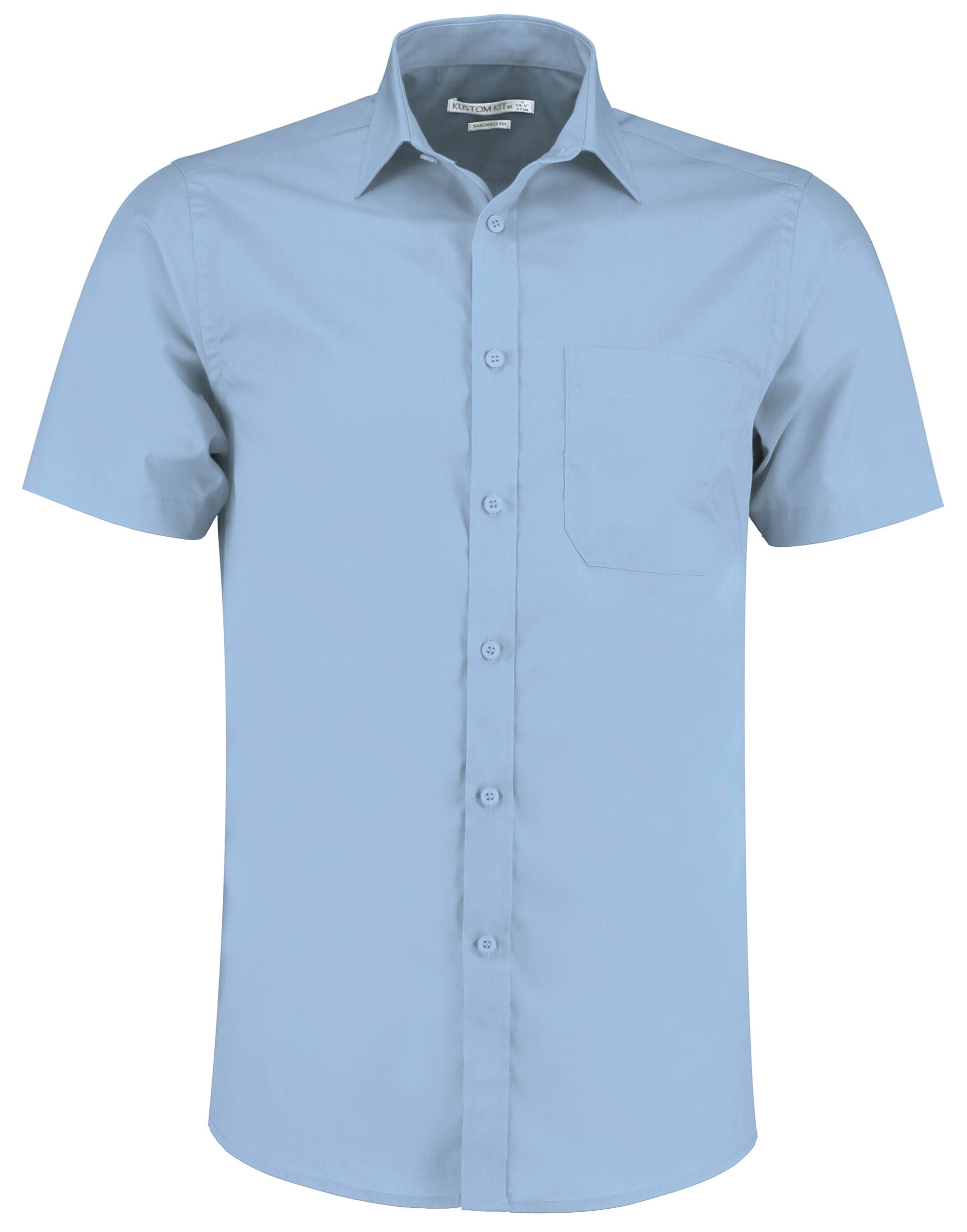 Kustom Kit Mens SS Tailored Poplin Shirt