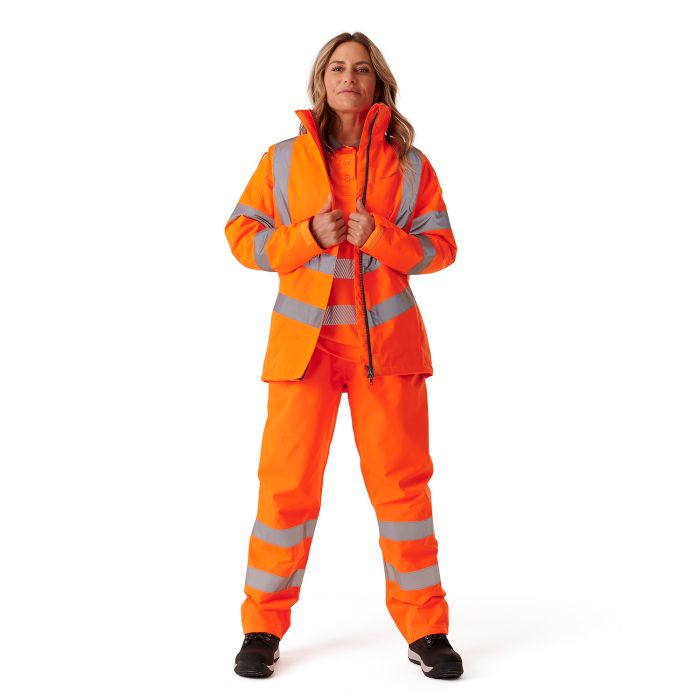 Ladies Hi Vis Orange Kamela Padded Jacket - I Want Workwear