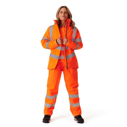 Ladies Hi Vis Orange Kamela Padded Jacket - I Want Workwear
