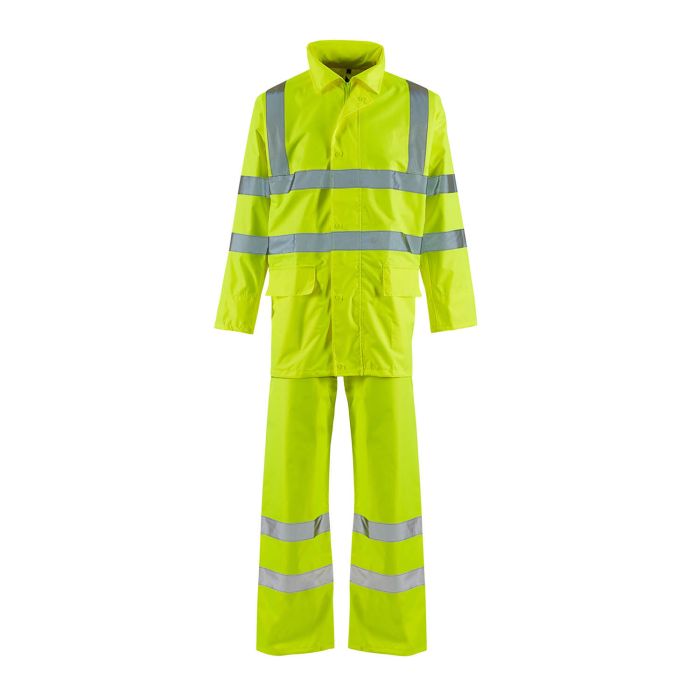 Supertouch Hi-Vis Yellow Lite Rainsuit - I Want Workwear