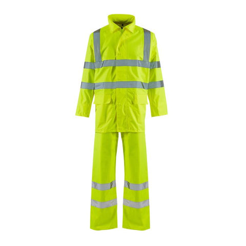 Supertouch Hi-Vis Yellow Lite Rainsuit - I Want Workwear