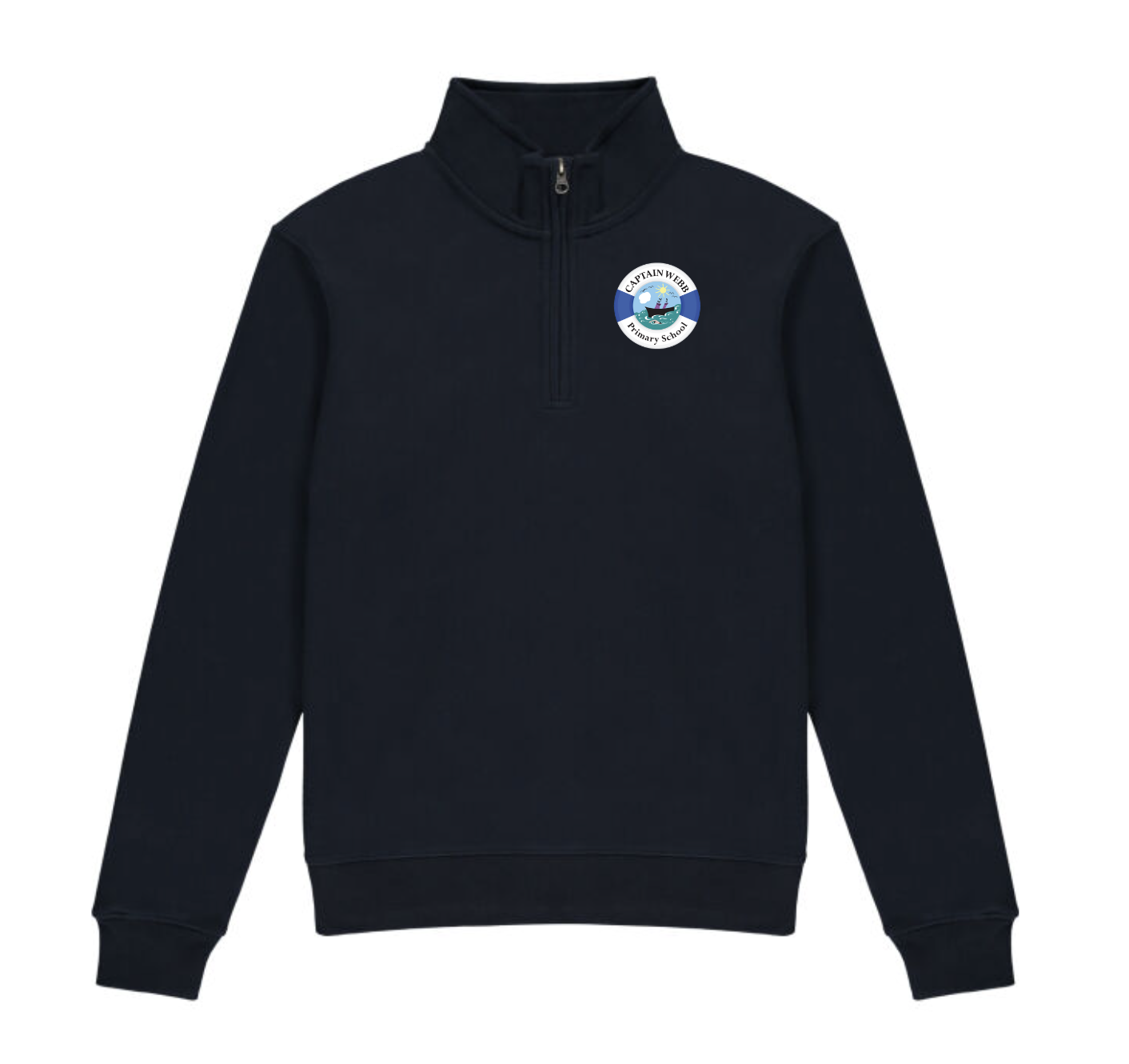 Captain Webb School 1/4 Zip Sweatshirt Adults - I Want Workwear