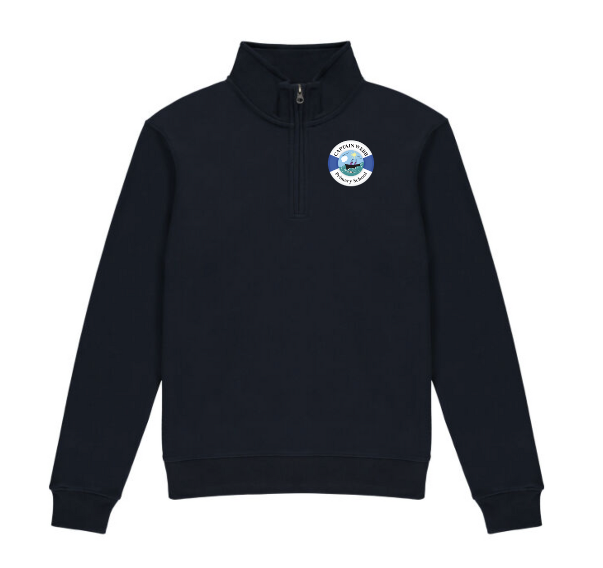 Captain Webb School 1/4 Zip Sweatshirt Adults - I Want Workwear